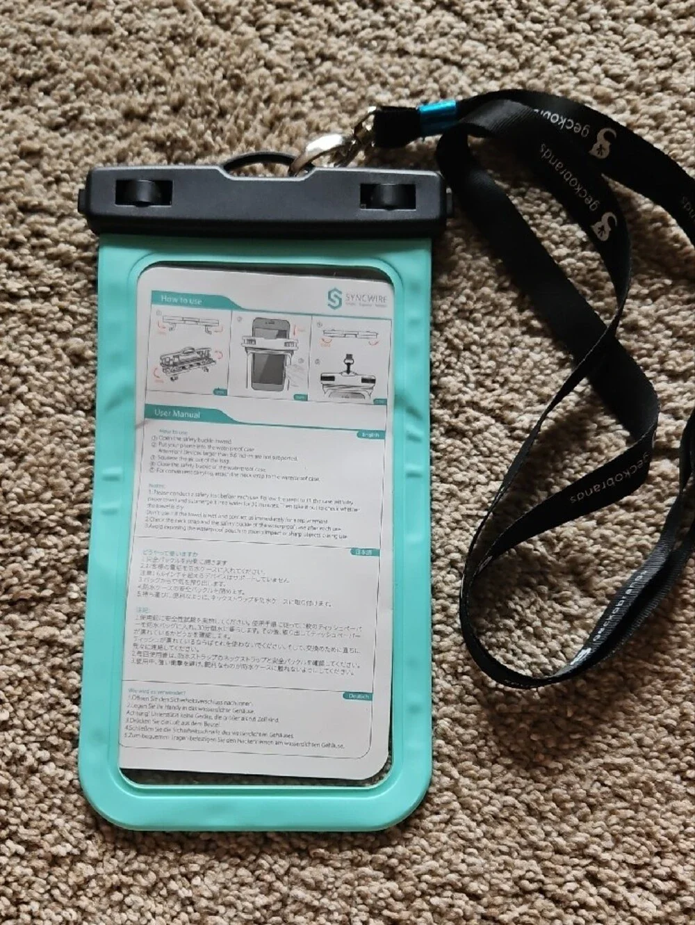 Waterproof Phone Pouch in Teal